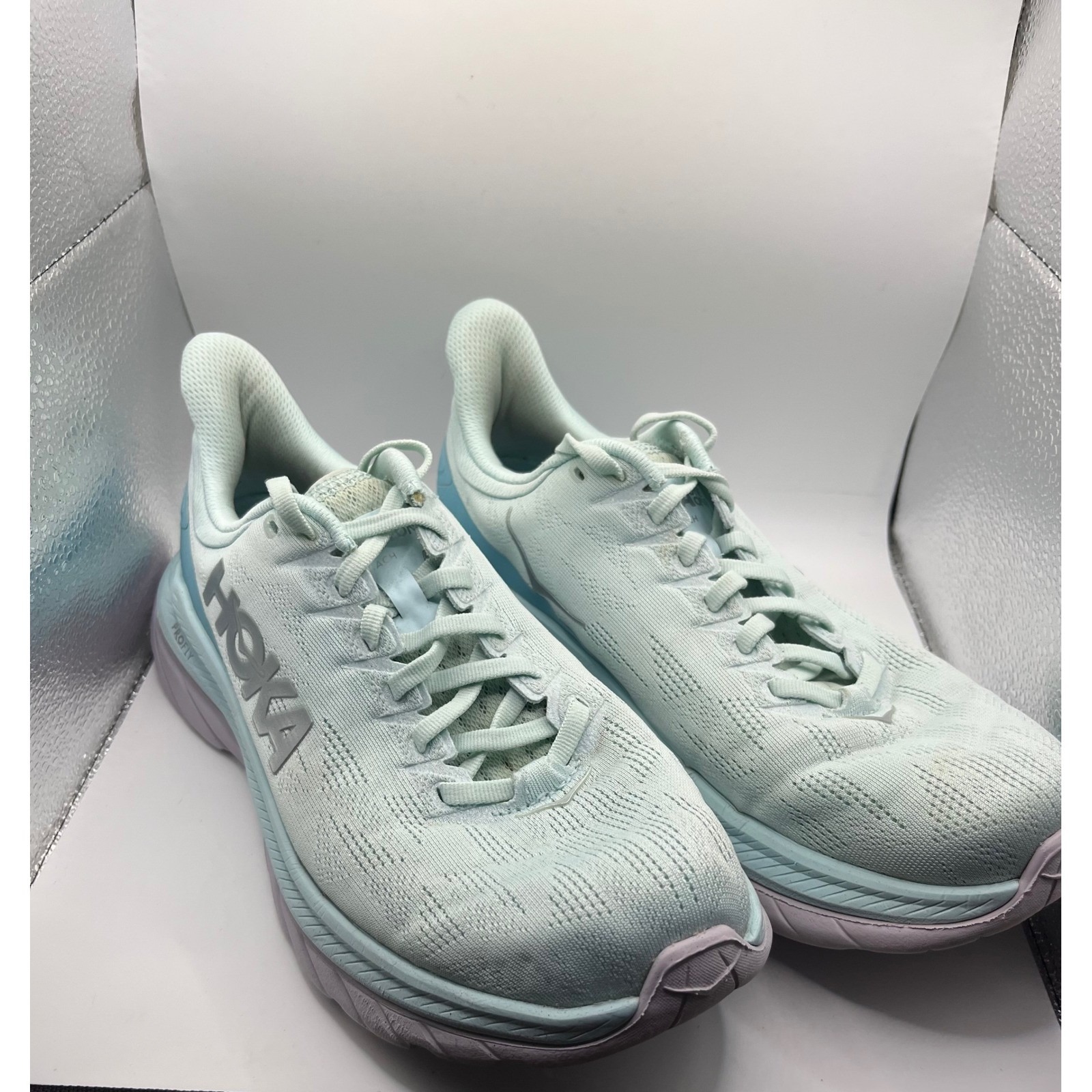Hoka Mach 4 Womens Running Shoes Blue Glass Coastal Shade 1113529 Bgcs Size 9b